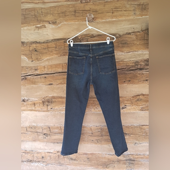 Old Navy Dark Wash 360 Stretch Built-In Tough High Waisted Slim Fit Jeans 20Plus - Picture 5 of 10
